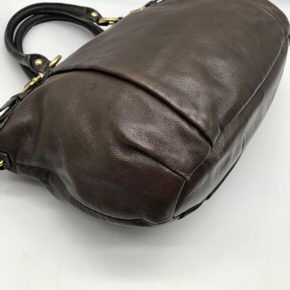 Coach Dark Brown Leather Madison Convertible Satchel Bag 18609 - Picture 7 of 11